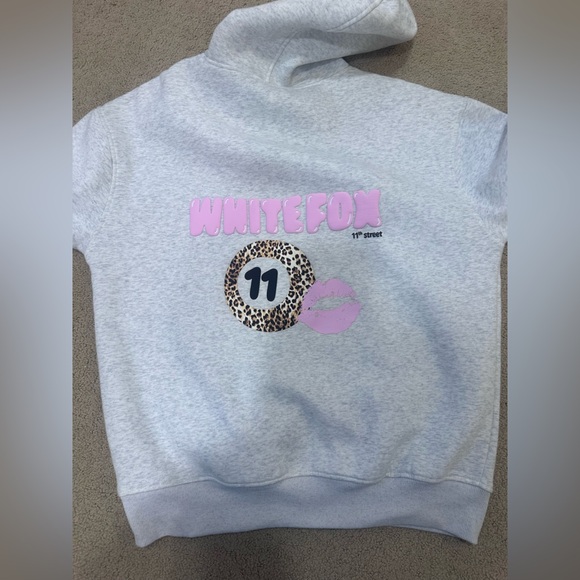 White Fox Boutique Tops - Women’s, pink gray, and cheetah white fox hoodie